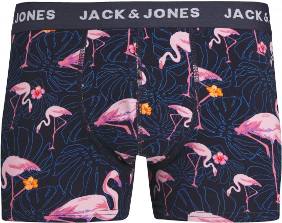 Jack & Jones JACPINK FLAMINGO TRUNKS 5 PACK Navy Blazer - Εσώρουχα/Μαγιό - Aνδρικά Εσώρουχα μεγάλα μεγέθη