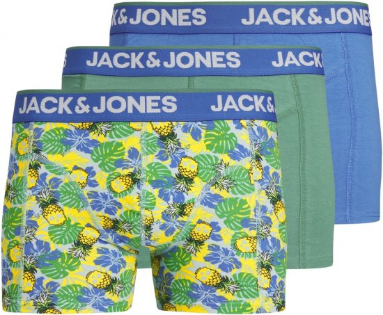 Jack & Jones JACPINEAPPLE SKULL TRUNKS 3 PACK Palace Blue - Μποξεράκια - μποξερακια ανδρικά μεγάλα μεγέθη