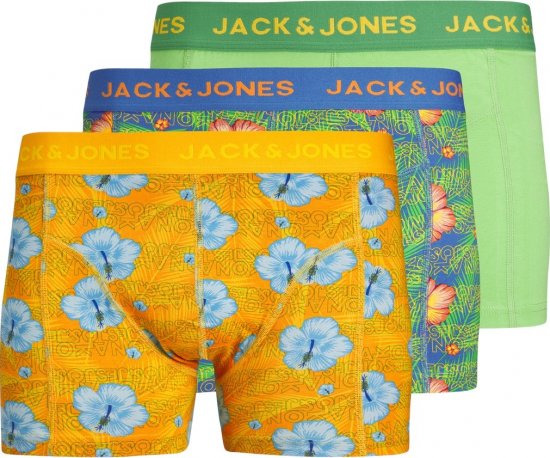 Jack & Jones JACHAWAII TRUNKS 3 PACK Palace Blue - Εσώρουχα/Μαγιό - Aνδρικά Εσώρουχα μεγάλα μεγέθη