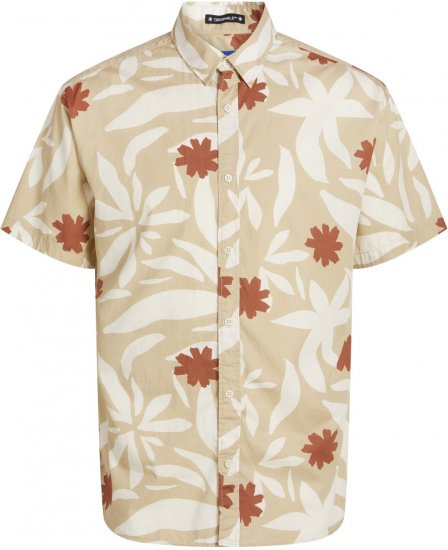 Jack & Jones JORJOSHUA ARUBA Shirt Buttercream - Πουκάμισα - Aνδρικά πουκαμισα μεγαλα μεγάλα μεγέθη
