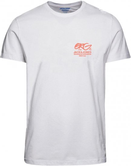 Jack & Jones JORARUBA TEE SS CREW NECK Brighter White - Μακό μπλουζάκια - Aνδρικά μπλουζεσ μεγάλα μεγέθη
