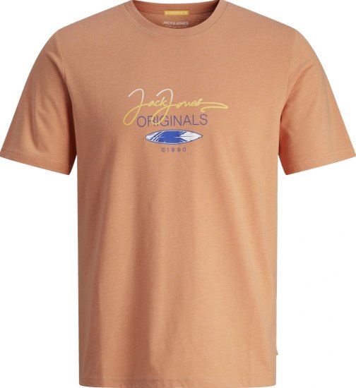 Jack & Jones JORCASEY T-Shirt Crew Neck Canyon Sunset - Μακό μπλουζάκια - Aνδρικά μπλουζεσ μεγάλα μεγέθη