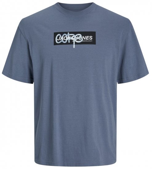 Jack & Jones JCOSUMMER PRINT T-Shirt Flint Stone - Μακό μπλουζάκια - Aνδρικά μπλουζεσ μεγάλα μεγέθη
