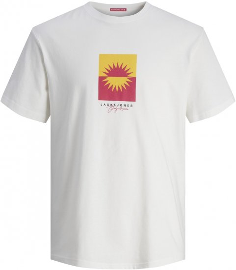 Jack & Jones JORMARBELLA BRANDING TEE SS Bright White - Μακό μπλουζάκια - Aνδρικά μπλουζεσ μεγάλα μεγέθη