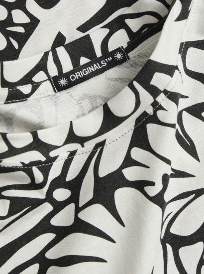 Jack & Jones JORMARBELLA T-Shirt Cloud Dancer/Black - Μακό μπλουζάκια - Aνδρικά μπλουζεσ μεγάλα μεγέθη