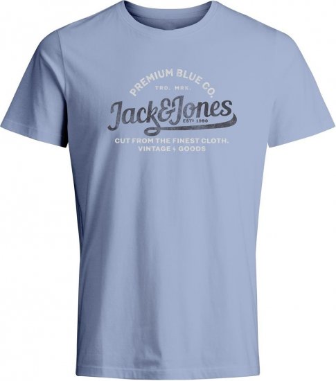 Jack & Jones JPRBLULOUIE SS TEE CREW NECK Cerulean - Μακό μπλουζάκια - Aνδρικά μπλουζεσ μεγάλα μεγέθη