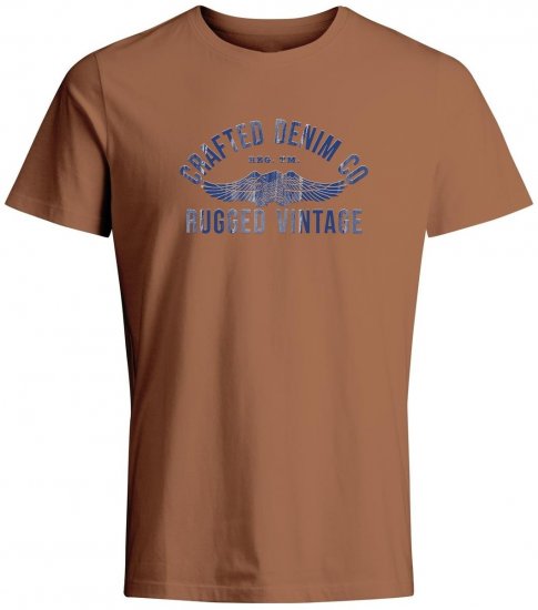 Jack & Jones JPRBLUOLLIE T-Shirt Sunburn - Μακό μπλουζάκια - Aνδρικά μπλουζεσ μεγάλα μεγέθη