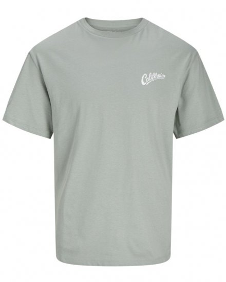 Jack & Jones Zekiel Crew Neck T-Shirt Iceberg Green - Μακό μπλουζάκια - Aνδρικά μπλουζεσ μεγάλα μεγέθη