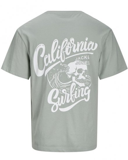 Jack & Jones Zekiel Crew Neck T-Shirt Iceberg Green - Μακό μπλουζάκια - Aνδρικά μπλουζεσ μεγάλα μεγέθη