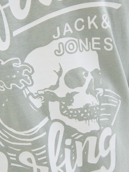 Jack & Jones Zekiel Crew Neck T-Shirt Iceberg Green - Μακό μπλουζάκια - Aνδρικά μπλουζεσ μεγάλα μεγέθη