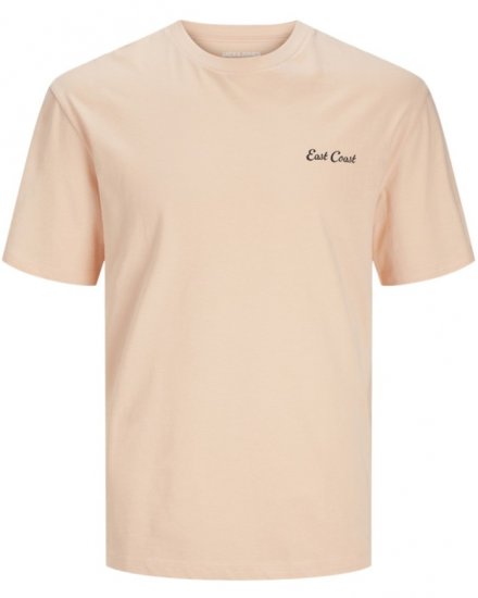 Jack & Jones Zekiel Crew Neck T-Shirt Peach Parfait - Μακό μπλουζάκια - Aνδρικά μπλουζεσ μεγάλα μεγέθη