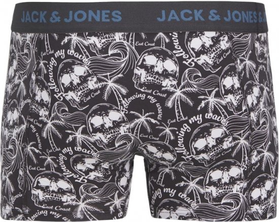 Jack & Jones Damon Skull Trunks 3-Pack Black - Εσώρουχα/Μαγιό - Aνδρικά Εσώρουχα μεγάλα μεγέθη