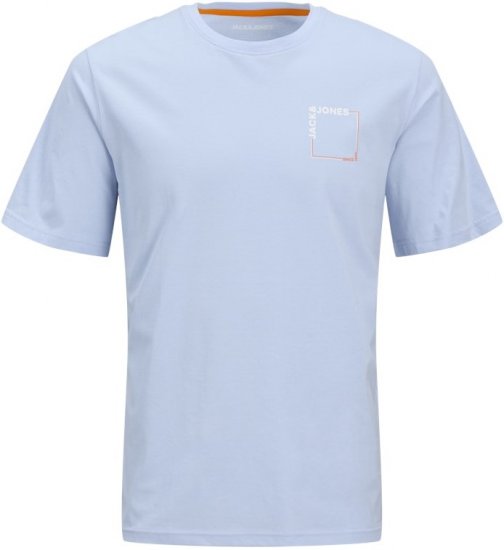 Jack & Jones Verner Crew Neck T-Shirt Chambray Blue - Μακό μπλουζάκια - Aνδρικά μπλουζεσ μεγάλα μεγέθη