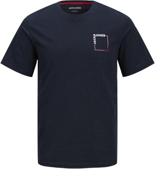 Jack & Jones Verner Crew Neck T-Shirt Blue - Μακό μπλουζάκια - Aνδρικά μπλουζεσ μεγάλα μεγέθη