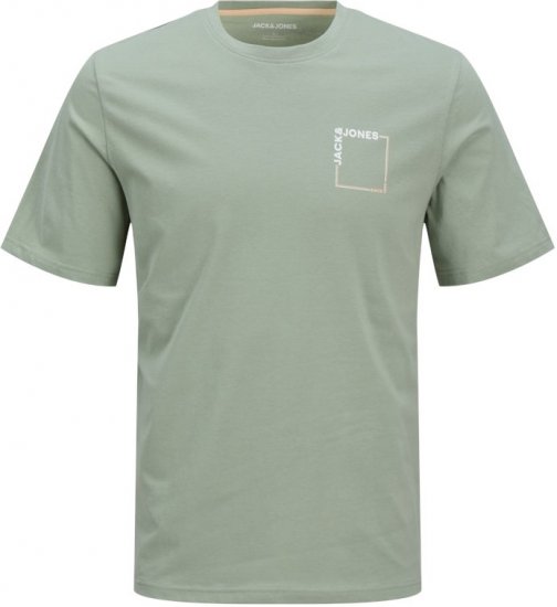 Jack & Jones Verner Crew Neck T-Shirt Iceberg Green - Μακό μπλουζάκια - Aνδρικά μπλουζεσ μεγάλα μεγέθη