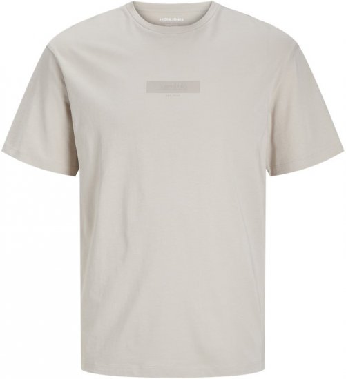 Jack & Jones TAKA T-Shirt Light Grey - Μακό μπλουζάκια - Aνδρικά μπλουζεσ μεγάλα μεγέθη