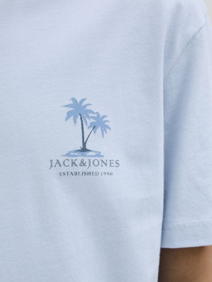 Jack & Jones Summer Vibes Crew Neck T-Shirt Chambray Blue - Μακό μπλουζάκια - Aνδρικά μπλουζεσ μεγάλα μεγέθη