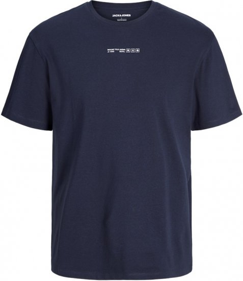 Jack & Jones Ayce Crew Neck T-Shirt Blue - Μακό μπλουζάκια - Aνδρικά μπλουζεσ μεγάλα μεγέθη
