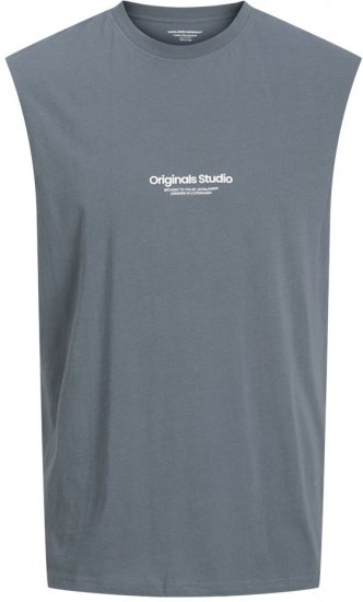 Jack & Jones VESTERBRO Sleeveless T-Shirt Stormy Weather - Μακό μπλουζάκια - Aνδρικά μπλουζεσ μεγάλα μεγέθη