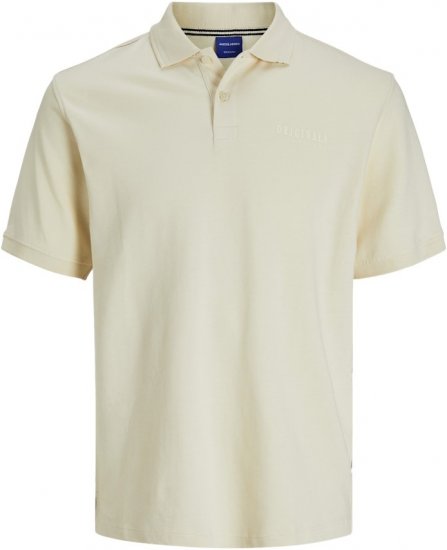 Jack & Jones Frederiksberg Polo Antique White - Πόλο μπλουζάκια - Aνδρικά μπλουζακια πολο μεγάλα μεγέθη