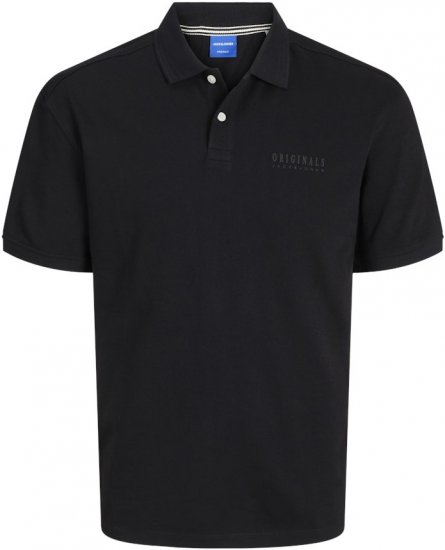 Jack & Jones Frederiksberg Polo Antique Black - Πόλο μπλουζάκια - Aνδρικά μπλουζακια πολο μεγάλα μεγέθη