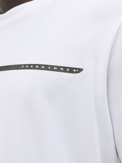 Jack & Jones FUSION Full Branding T-Shirt Bright White - Μακό μπλουζάκια - Aνδρικά μπλουζεσ μεγάλα μεγέθη