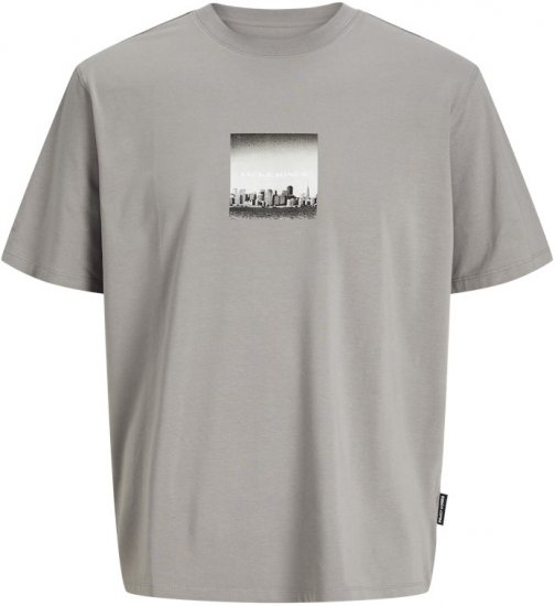 Jack & Jones Pacer Photo Branding Crew Neck T-Shirt Grey - Μακό μπλουζάκια - Aνδρικά μπλουζεσ μεγάλα μεγέθη