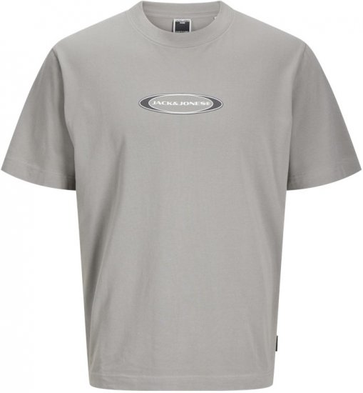 Jack & Jones Pacer Branding Print T-Shirt Grey - Μακό μπλουζάκια - Aνδρικά μπλουζεσ μεγάλα μεγέθη