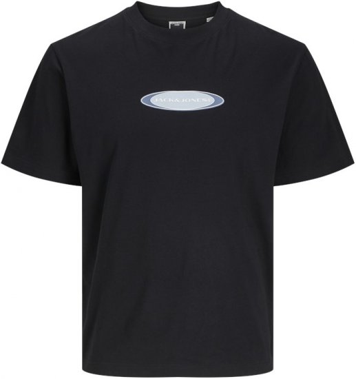 Jack & Jones Pacer Branding Print T-Shirt Black - Μακό μπλουζάκια - Aνδρικά μπλουζεσ μεγάλα μεγέθη