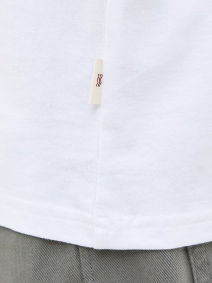 Jack & Jones Vira Branding Crew Neck T-Shirt Bright White - Μακό μπλουζάκια - Aνδρικά μπλουζεσ μεγάλα μεγέθη