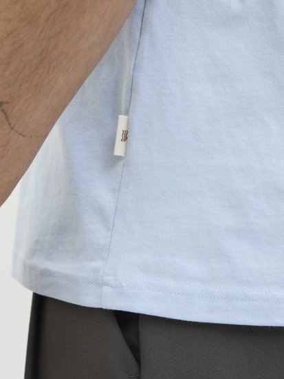 Jack & Jones Tavira Aop Pocket Crew Neck T-Shirt Skyway - Μακό μπλουζάκια - Aνδρικά μπλουζεσ μεγάλα μεγέθη