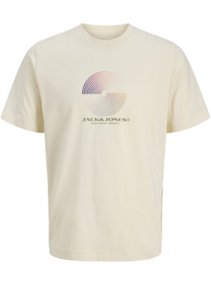 Jack & Jones Calma Crew Neck T-Shirt Sweet Corn - Μακό μπλουζάκια - Aνδρικά μπλουζεσ μεγάλα μεγέθη