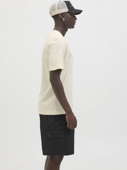 Jack & Jones Calma Crew Neck T-Shirt Sweet Corn - Μακό μπλουζάκια - Aνδρικά μπλουζεσ μεγάλα μεγέθη