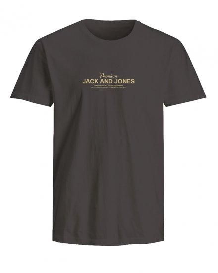 Jack & Jones Ferris Crew Neck T-Shirt Black - Μακό μπλουζάκια - Aνδρικά μπλουζεσ μεγάλα μεγέθη