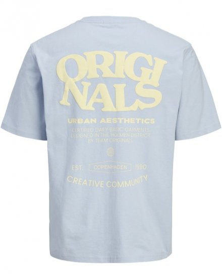 Jack & Jones Tavira Type Crew Neck T-Shirt Skyway - Μακό μπλουζάκια - Aνδρικά μπλουζεσ μεγάλα μεγέθη