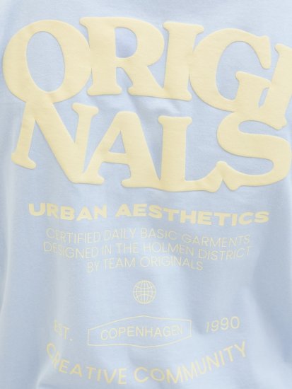 Jack & Jones Tavira Type Crew Neck T-Shirt Skyway - Μακό μπλουζάκια - Aνδρικά μπλουζεσ μεγάλα μεγέθη