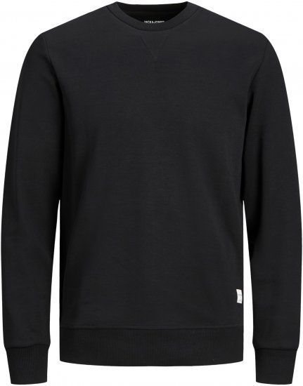 Jack & Jones Basic Sweatshirt Black - φούτερ/Φούτερ με κουκούλα - φούτερ/Φούτερ με κουκούλα ανδρικά μεγάλα μεγέθη 