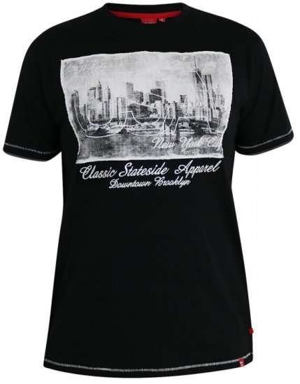 D555 Jayden T-shirt Black - Μακό μπλουζάκια - Aνδρικά μπλουζεσ μεγάλα μεγέθη