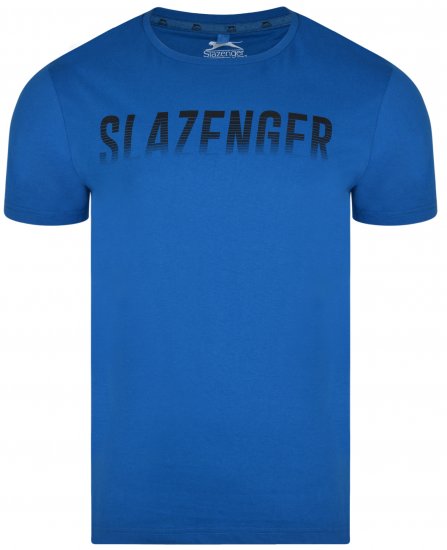 Slazenger Jonathan T-shirt Blue - Μακό μπλουζάκια - Aνδρικά μπλουζεσ μεγάλα μεγέθη