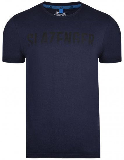 Slazenger Jonathan T-shirt Midnight - Μακό μπλουζάκια - Aνδρικά μπλουζεσ μεγάλα μεγέθη