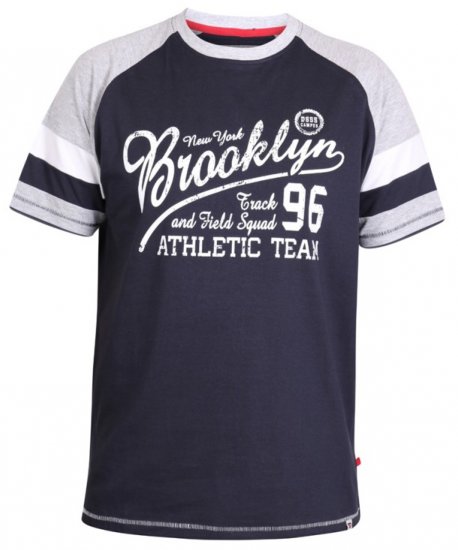 D555 Jones T-shirt Navy - Μακό μπλουζάκια - Aνδρικά μπλουζεσ μεγάλα μεγέθη