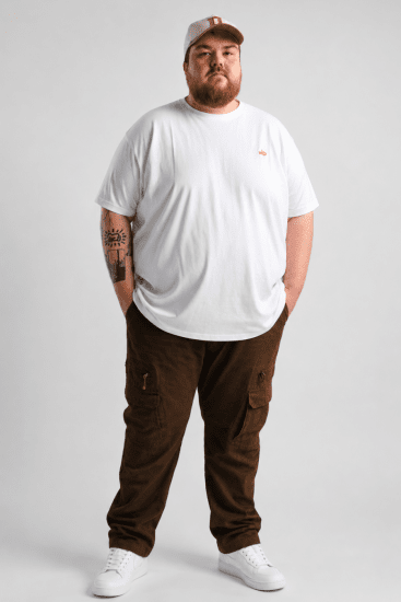 Kam Jeans Cargo pants Khaki - Τζιν και παντελόνια - Aνδρικα τζιν παντελόνια μεγάλα μεγέθη