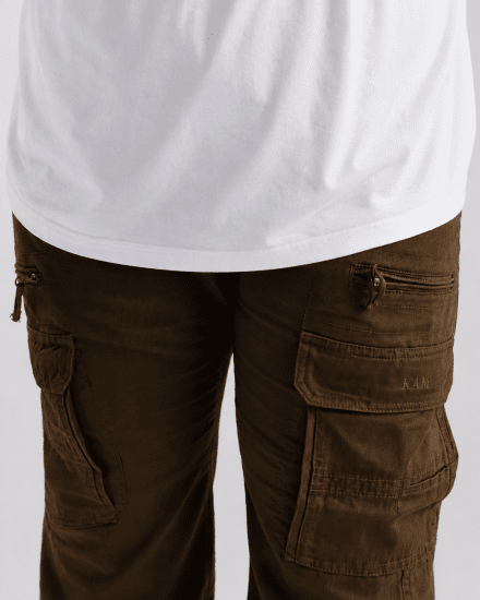 Kam Jeans Cargo pants Khaki - Τζιν και παντελόνια - Aνδρικα τζιν παντελόνια μεγάλα μεγέθη