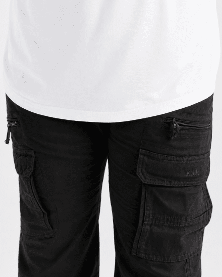 Kam Jeans Cargo pants Black - Τζιν και παντελόνια - Aνδρικα τζιν παντελόνια μεγάλα μεγέθη
