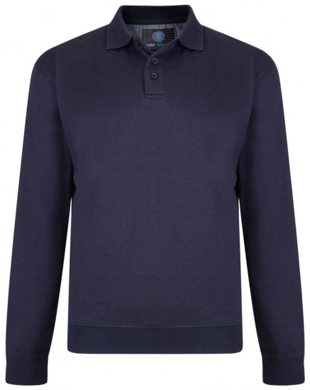 Kam Jeans Collar Sweatshirt Navy - φούτερ/Φούτερ με κουκούλα - φούτερ/Φούτερ με κουκούλα ανδρικά μεγάλα μεγέθη 
