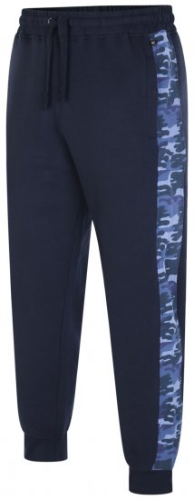 Kam Jeans 236 Panelled Camo Jog Bottoms Navy - Αθλητικές φόρμες/σορτσάκια - Αθλητικές Φόρμες ανδρικεσ μεγάλα μεγέθη