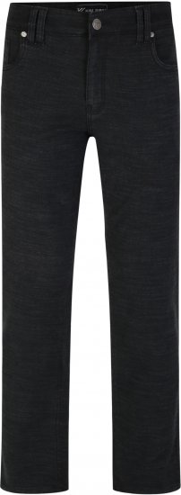 Kam Jeans 264 Slub Weave 5 Pocket Stretch Pants Charcoal - Τζιν και παντελόνια - Aνδρικα τζιν παντελόνια μεγάλα μεγέθη