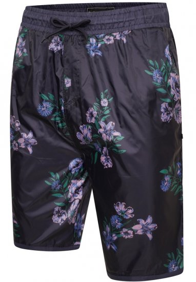 Kam Jeans 3005 Floral Print Swimmers Navy - Εσώρουχα/Μαγιό - Aνδρικά Εσώρουχα μεγάλα μεγέθη