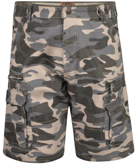 Kam Jeans 329 Short Charcoal Camo - Σορτς - Aνδρικεσ βερμουδεσ μεγαλα μεγάλα μεγέθη