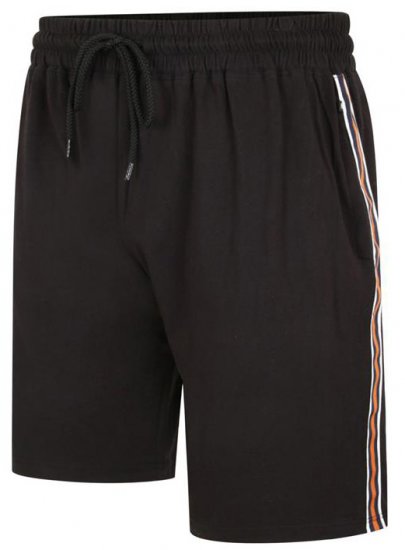 Kam Jeans 3300 Jog Shorts with Side Tape Black - Αθλητικές φόρμες/σορτσάκια - Αθλητικές Φόρμες ανδρικεσ μεγάλα μεγέθη